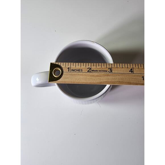 WORLD MARKET White Stripe Ribbed Textured Tea Coffee Mug - Qty 1 - Picture 7 of 8